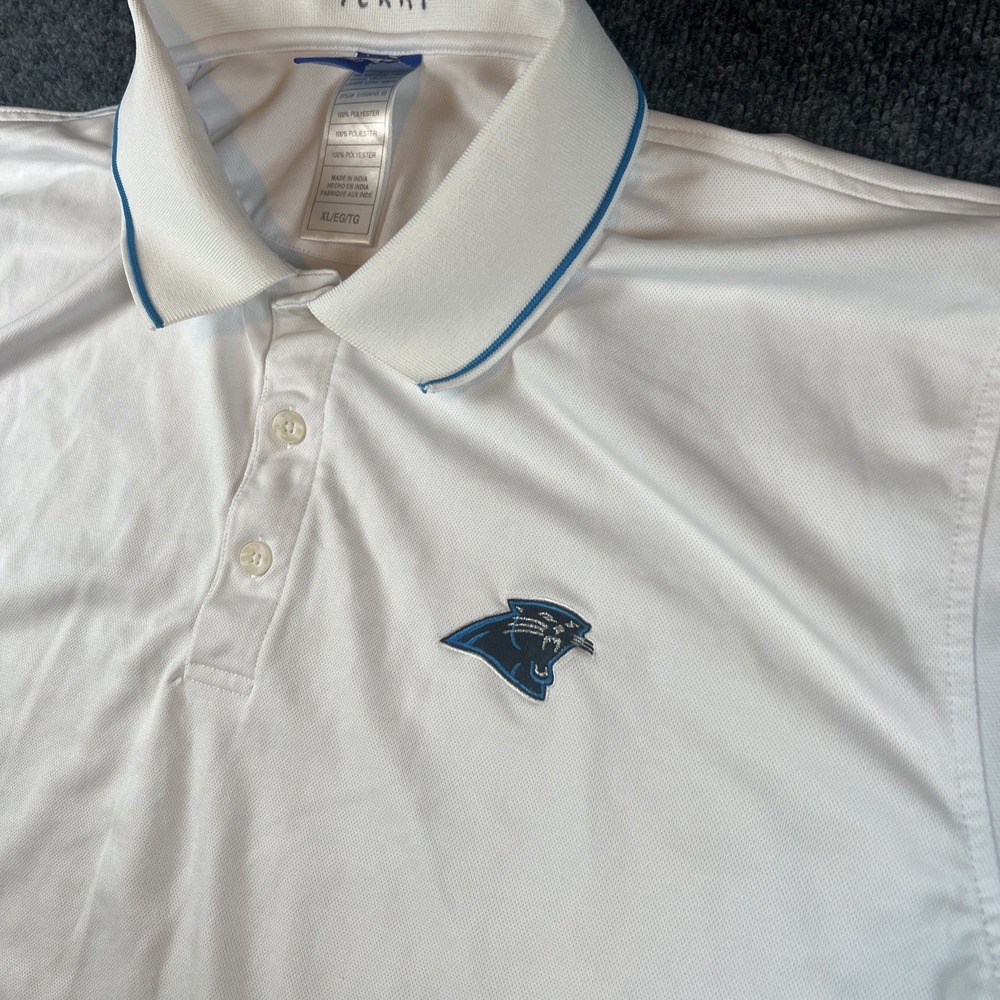 Vintage 90's ReebokCarolina Panthers Polo XL NFL Football Coach Issued Rod Perry